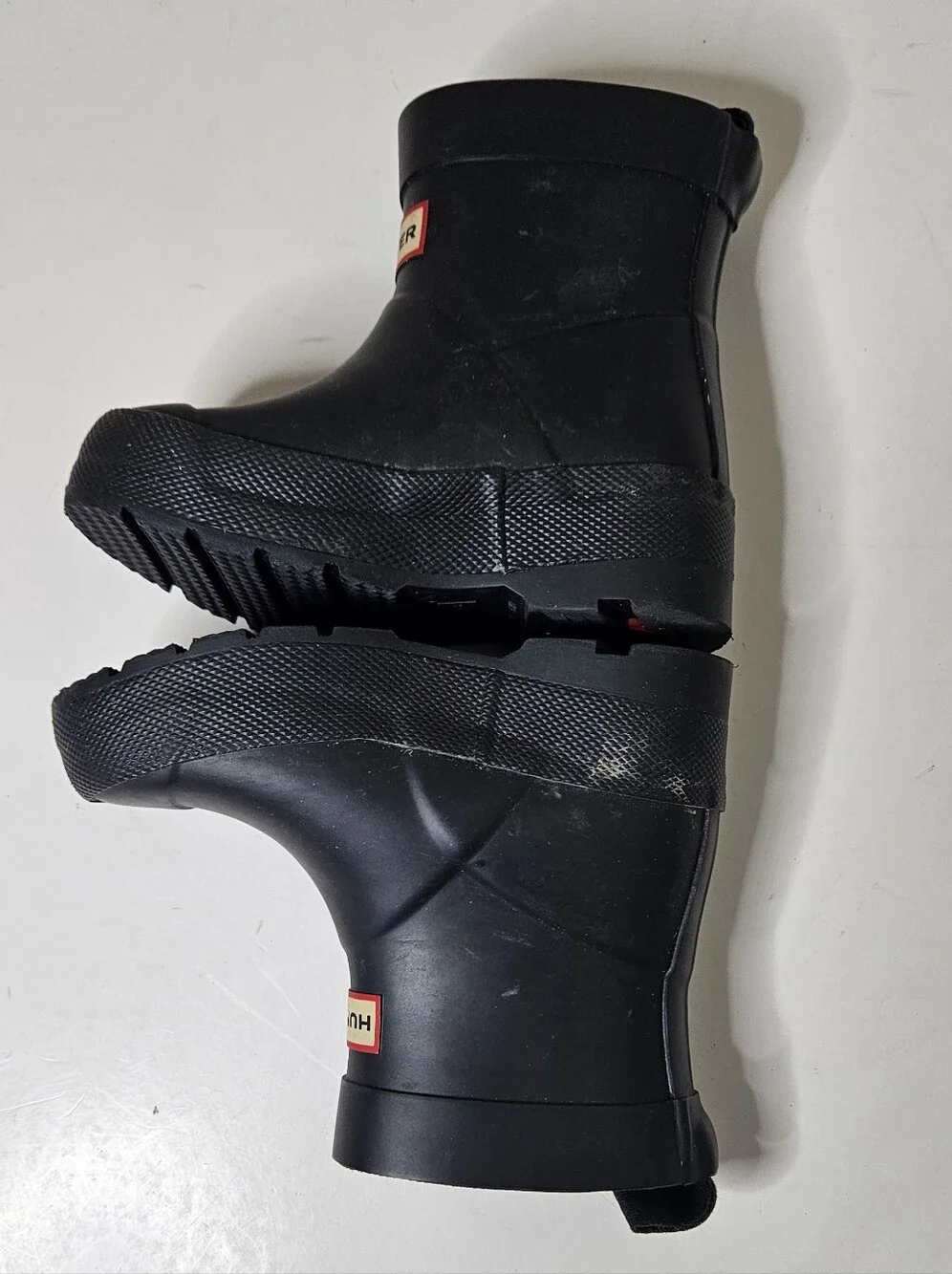 Hunter Kids Play Waterproof Rain Boots Black Ankle B8 G9 Pull On Strap 8 9